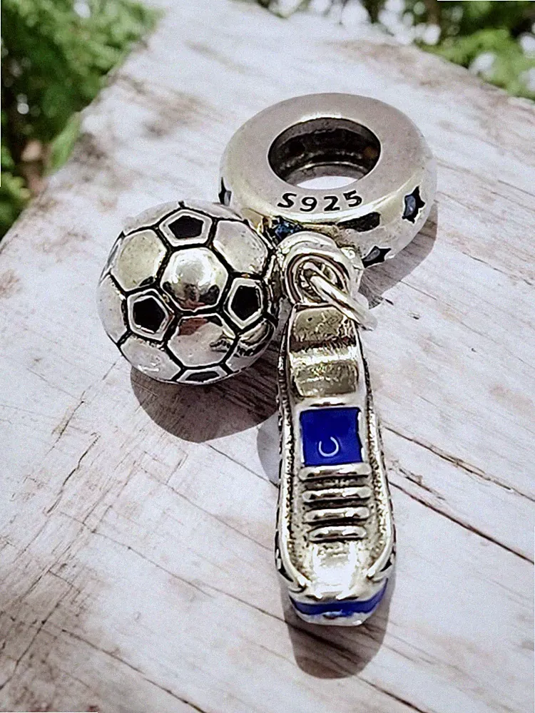 Sterling Silver Soccer Ball Shoe Charm