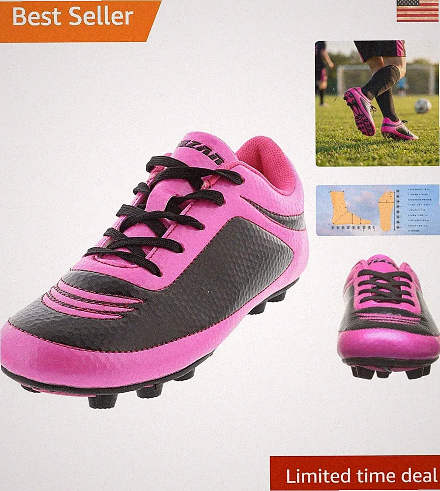 Stylish Kids Soccer Cleats - Durable Ankle Support Shoes for Firm Ground Soccer