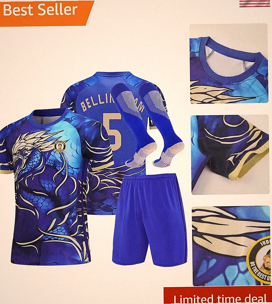 Stylish Soccer Jersey and Shorts Set for Boys & Girls - Perfect for Training