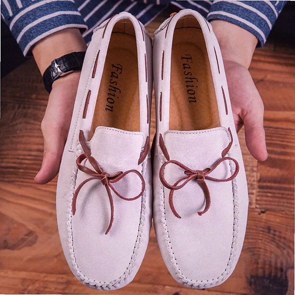 Suede Men Moccasins Non-slip Loafer Casual Shoes Flat Driving Running Footwear