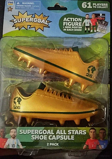 Supergoal All Stars Shoe Capsule 2 Pack Gold Soccer Cleats #26 PMI Kids World