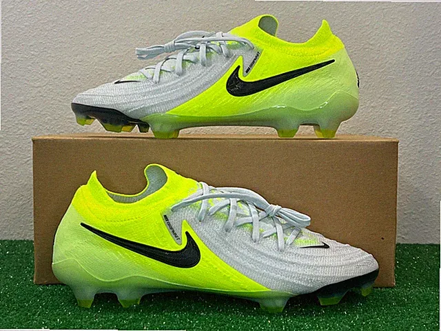 Sz 10 Men - Nike Phantom GX 2 Elite FG Voltage Pack Grey Volt Soccer Cleats NEW