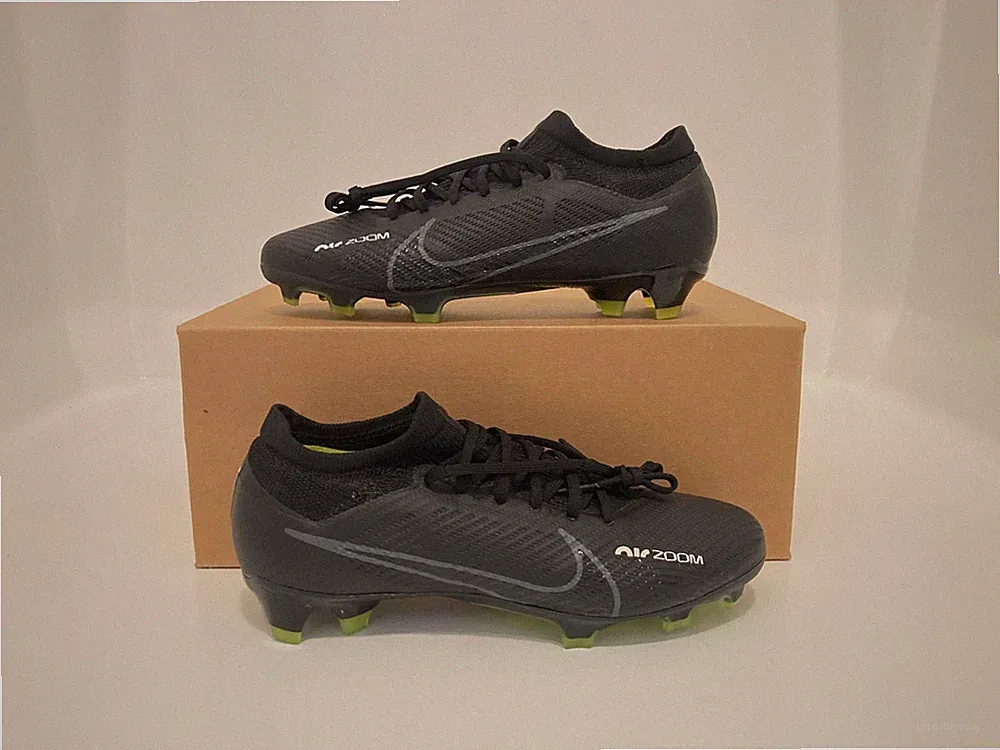 Sz 6 Men/7.5 Women- Nike Mercurial Vapor 15 Pro FG Black Volt Soccer Cleats NEW