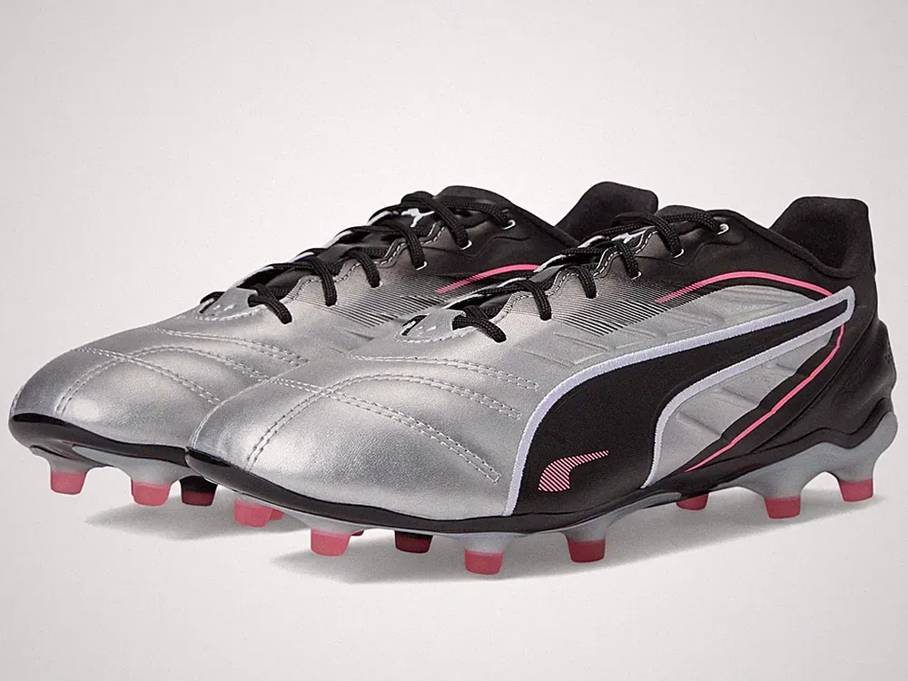Sz PUMA Womens King Pro Firm, Artificial Ground Soccer Cleats, Puma Silver-Puma