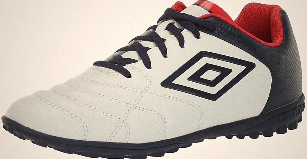 Sz Umbro Men's Classico XI TF Turf Soccer Shoes, White/Navy/Red, 11