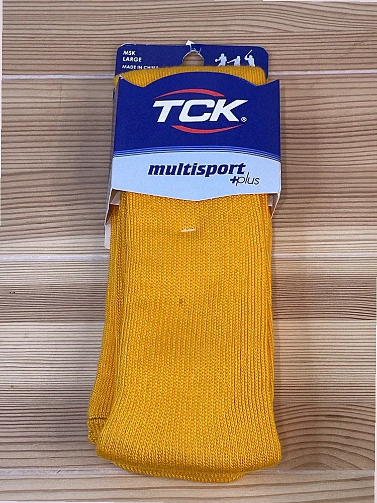 TCK Multisport +Plus Socks Football Soccer Baseball Unisex Gold Size Large