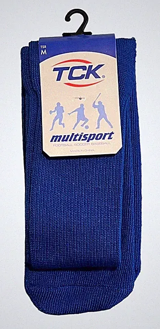 TCK Multisport Socks Adult Medium Knee High Royal Blue Athletic Sports Unisex