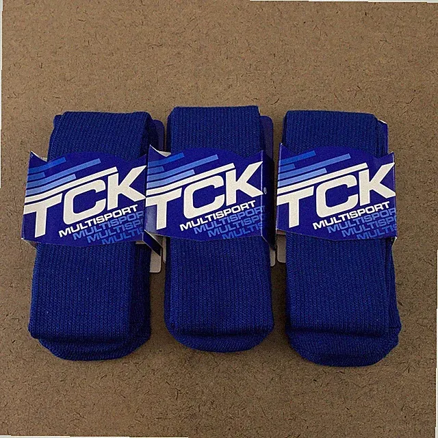 TCK Size Small (Men's Shoe 3-6 Women's 4-7) Royal Knee High Tube Socks 3 Pair