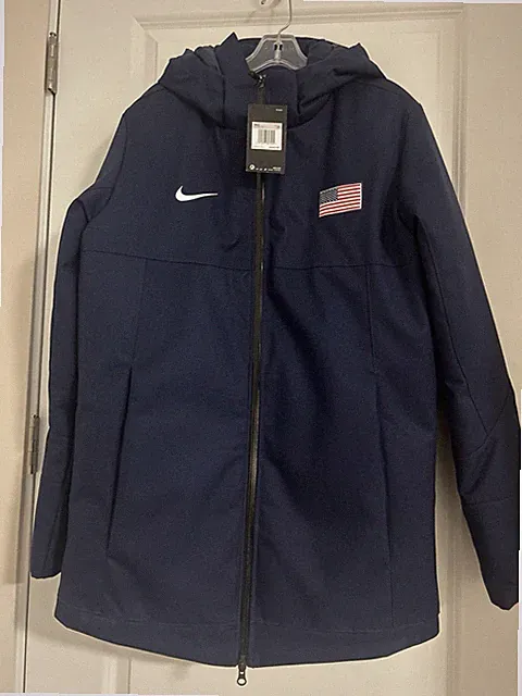 Team USA Track & Field Winter Jacket Mens Size XS Navy Blue