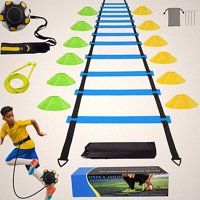 TGLITC Soccer Agility Training Equipment Set, Accessories Large, Blue