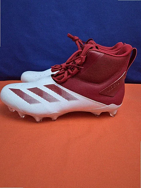The adidas Adizero Chaos football cleats Cloud White Team Power Red Size 11