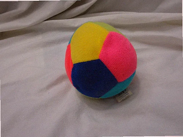 The First Years ~ Collectible ~ Vintage Baby Toy ~ Jingle Plush Soccer Ball