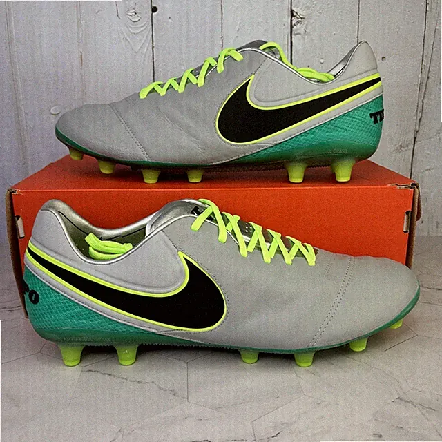 Tiempo Legend 6 AG PRO BOSNIA Mens Size 11 Soccer Cleats Gray Volt 844593-006
