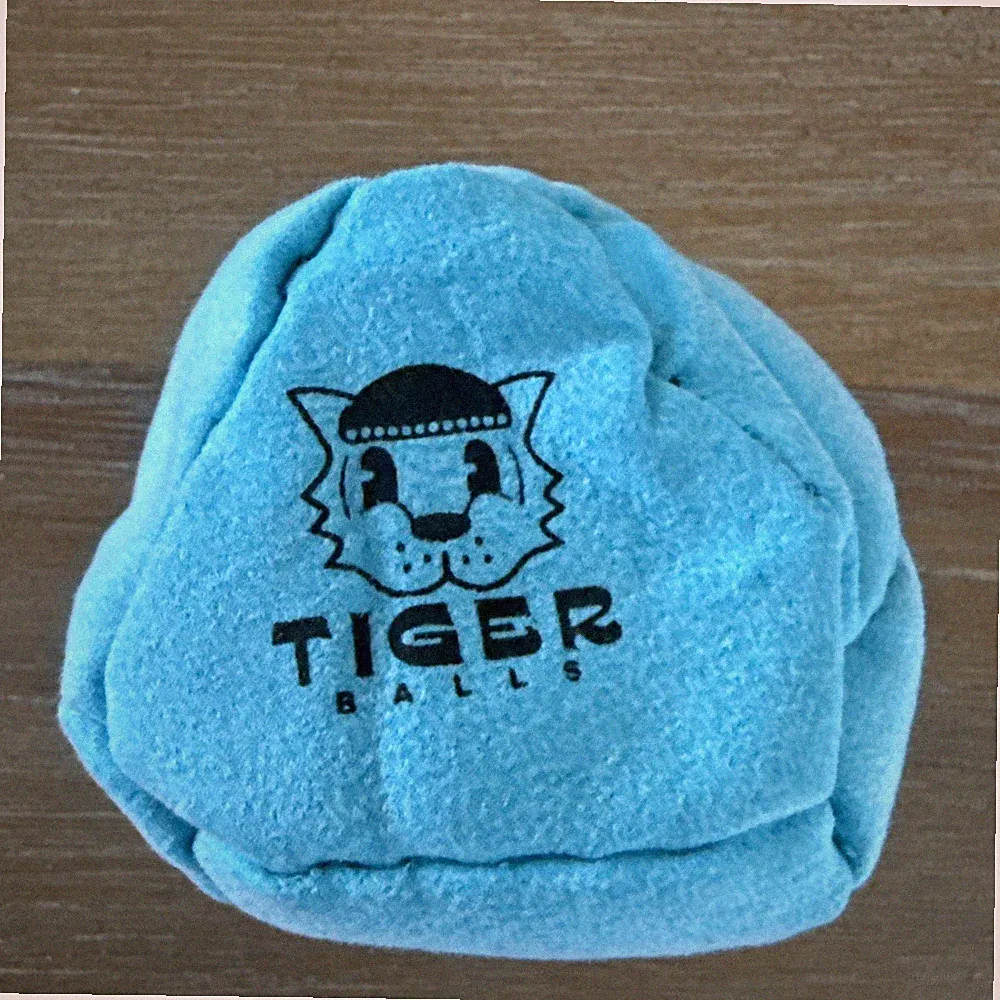 🔥 Tiger Balls Footbag 8 Panel Teal Blue - Hacky Sack Foot Bag Soccer Kick Viral