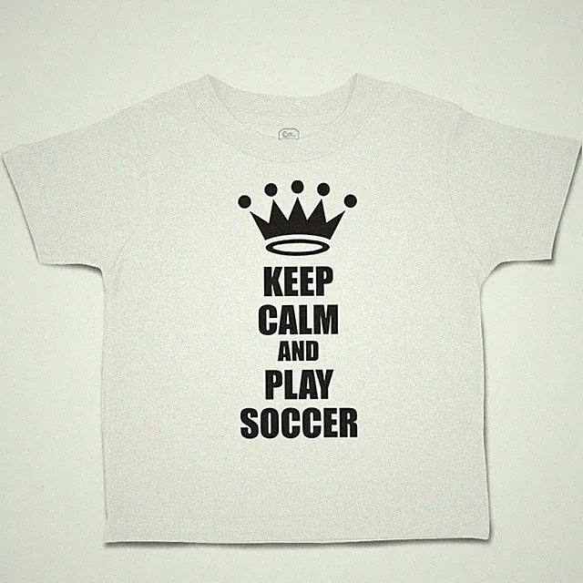 Toddler T-Shirt Keep Calm and Play Soccer America Cup Boy & Girl Clothes Cotton