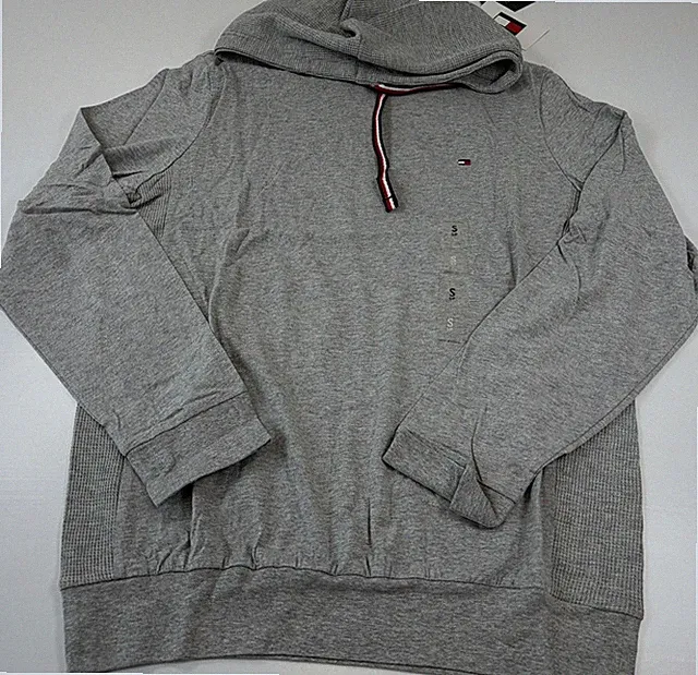Tommy Hilfiger Men's Essential Classic Hoodie Lightweight Gray Size Small