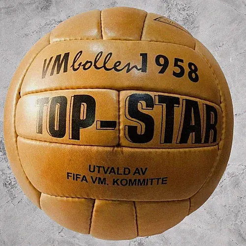 Top Star VM Bollen | Fifa World Cup 1958 | Official Match Ball | Leather Size 5
