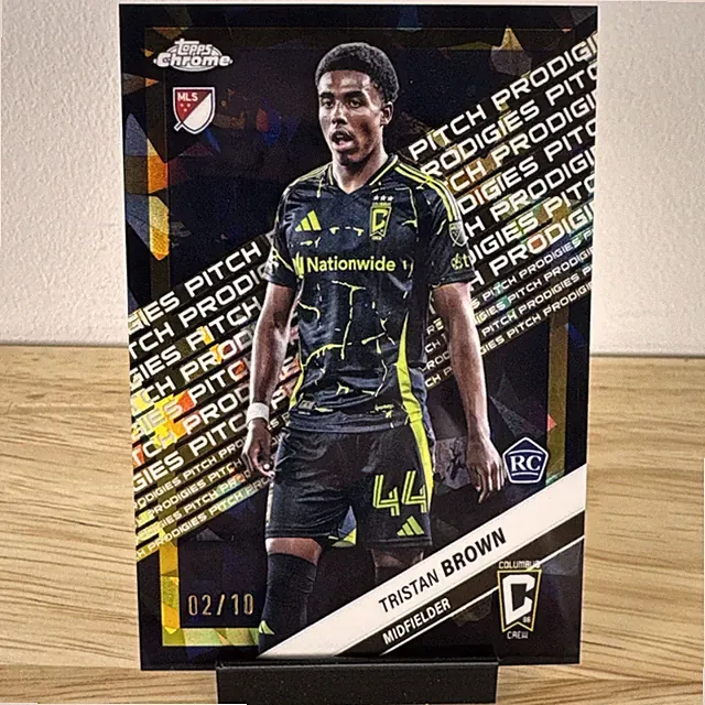 Tristan Brown Topps Chrome Rookie Black Sapphire numbered /10 Columbus Crew