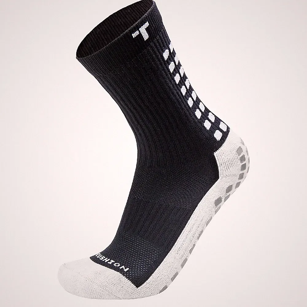 TRUSOX Unisex 3.0 Mid-Calf Cushion Black Socks (2050-Blk)