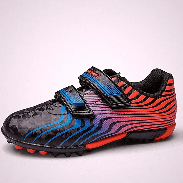 Turf Soccer Shoes Boys Girls Indoor TF Soccer Cleats for Little Black/Orange...