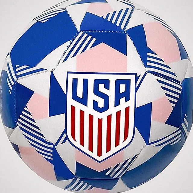 U.S. Soccer Ball - Size 5 - Official Icon Sports - Royal Blue, Pink