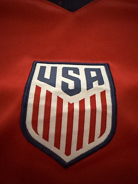 U.S. Soccer Federation USMNT Adult Game Day Soccer Poly Shirt T-Shirt RED XL