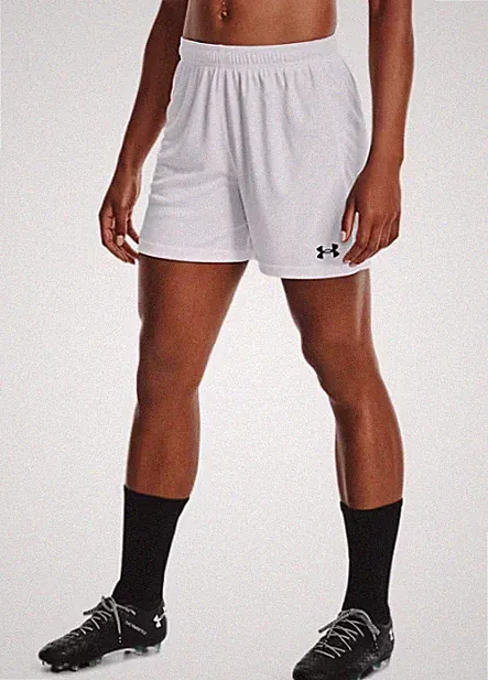 UA Woman's Golazo 3.0 Soccer Short-1369059-100-White SMALL
