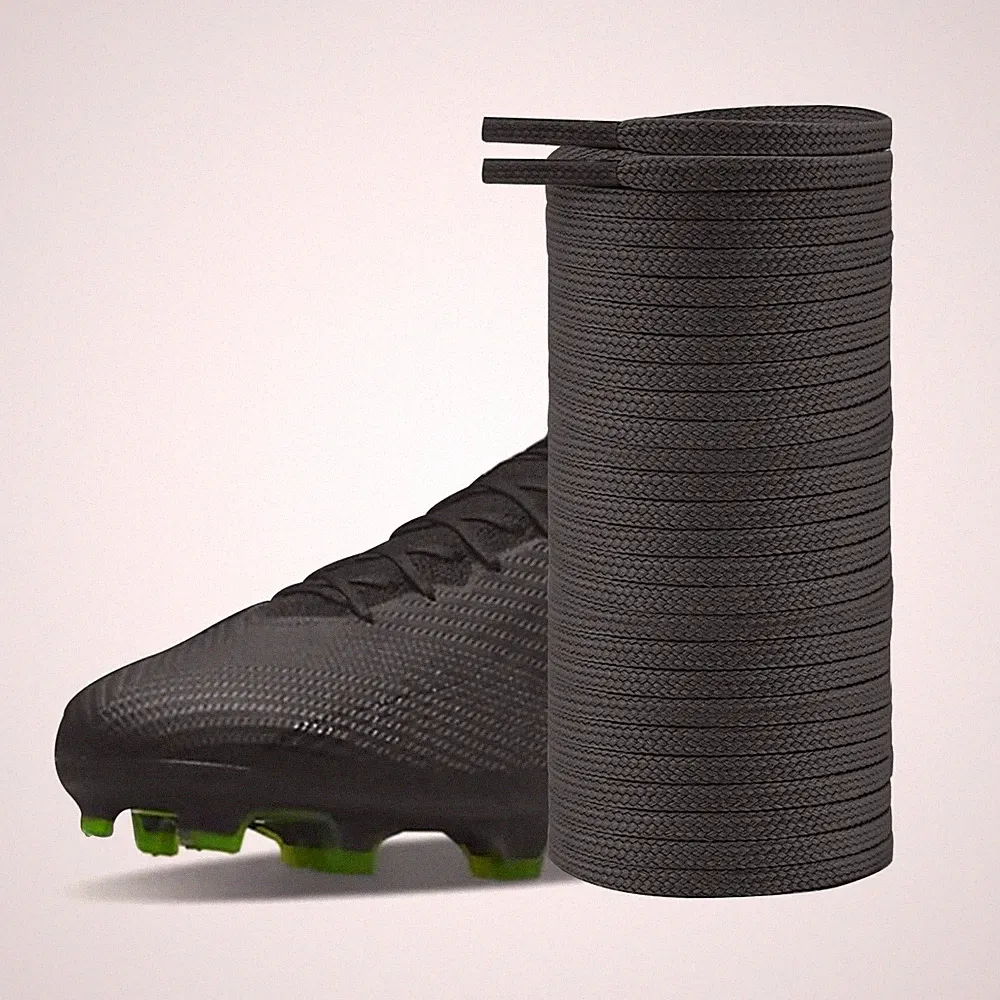UamGlsob Soccer Cleat Laces for Mercurial Vapor, Superfly, 54in/140cm, Black