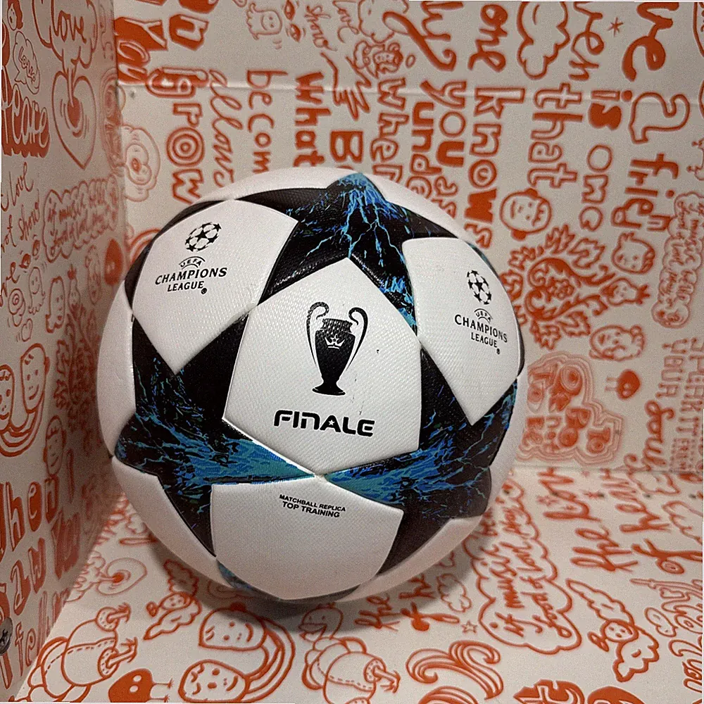 UEFA Champions League Soccer Ball Multicolor Blue Star Design
