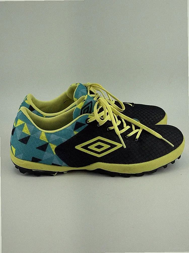 Umbro Flash Turf Indoor Soccer Cleats Womens Size 8.5 Shoes Black Blue Green
