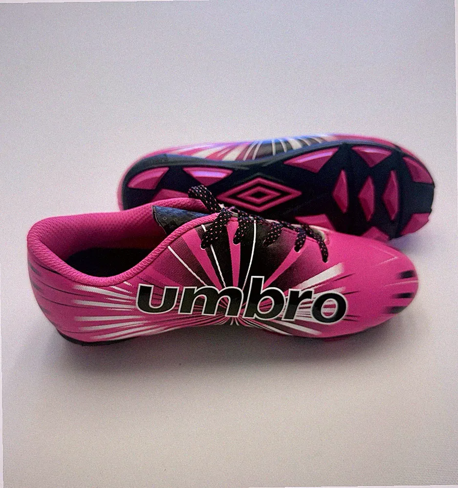 Umbro Girls Soccer Cleats Pink and Black Firm Ground FG Youth New No Box Size 1