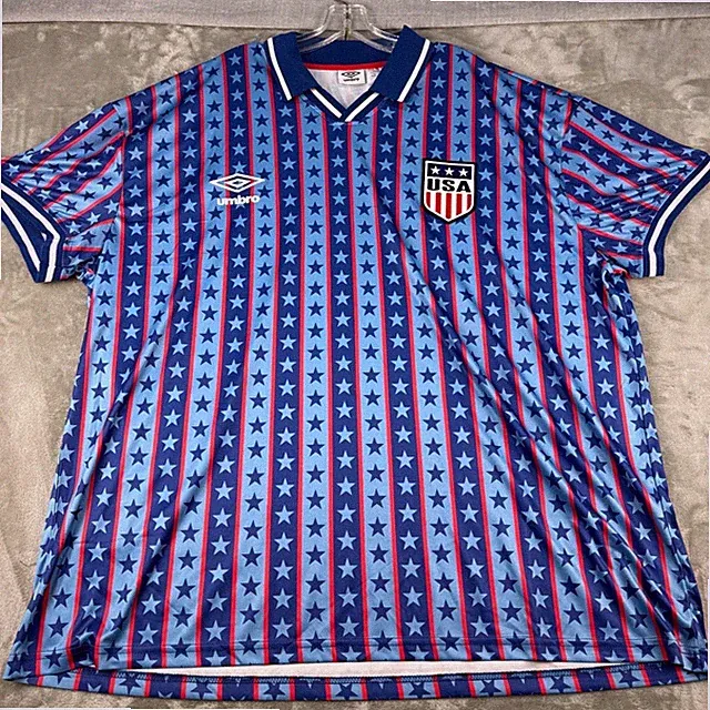 Umbro Jersey Mens XXL Blue Stars Stripes USA Soccer NEW