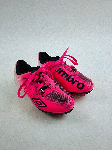 Umbro Soccer Cleats Athletic Shoes Kid's Girl's Size 11 Pink & Black Lace Up