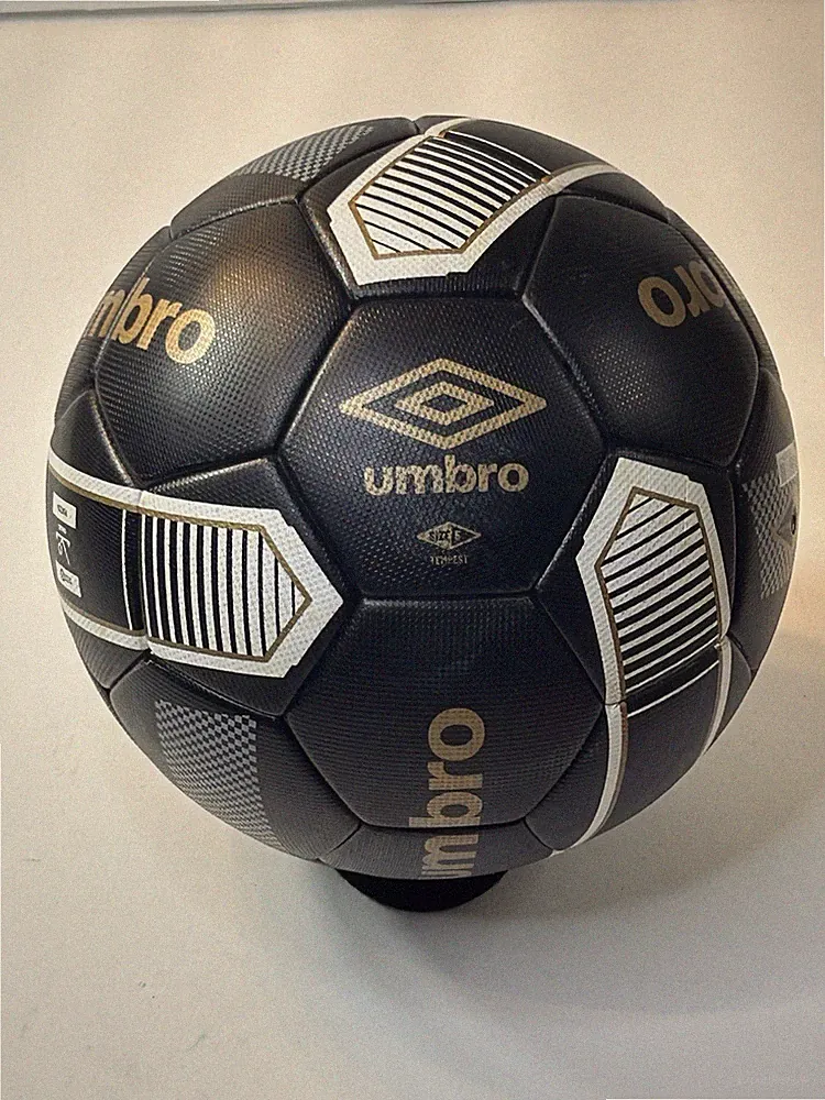 Umbro Tempest Soccer Ball Size 5 NFHS Match Certified Black Gold