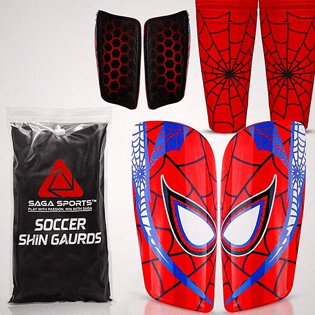 Unbreakable Soccer Shin Guards Includes Sleeves for Ages 4-12, Youth, & Adult...