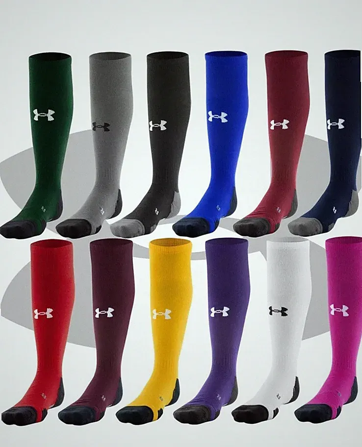 Under Amour Socks 1 PAIR UA Basketball SOCCER YOUTH OVER THE CALF SIZE 13.5K-4.5