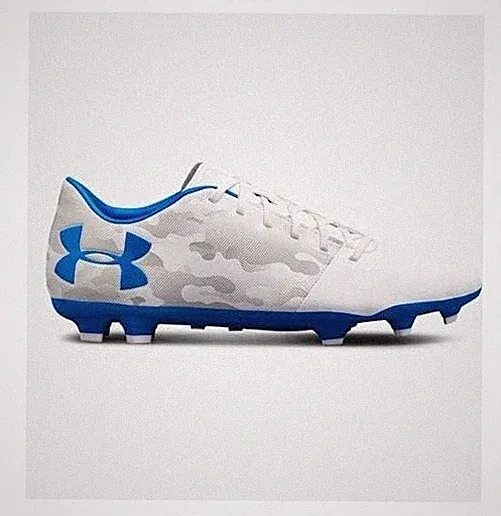 Under Armour 1289534-400 Spotlight DL FG Men's Soccer Cleats White Blue US 6