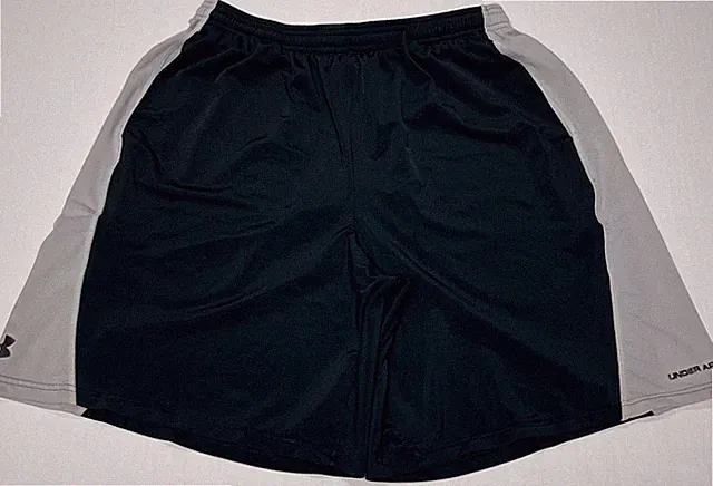 Under Armour Athletic Soccer Shorts Men Large Black And Gray Logo’d Basketball