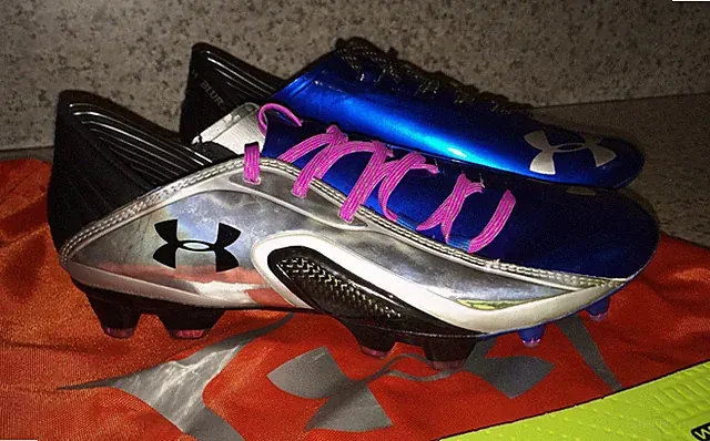 UNDER ARMOUR Blur Carbon III FG Blue Silver Soccer Cleats NEW Mens Youth Sz 6.5