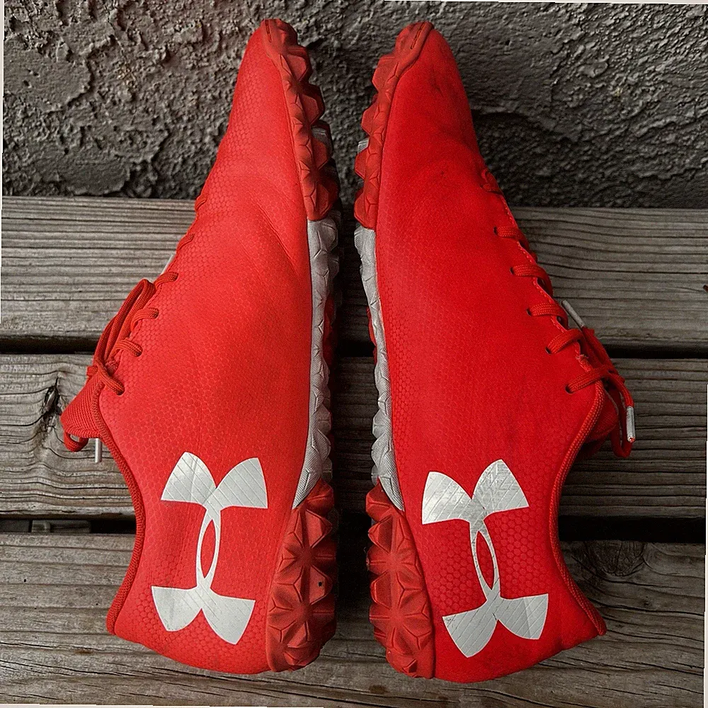 Under Armour Cleats Men Size 13 CLUTCHFIT FORCE 3.0 Orange Turf Shoes