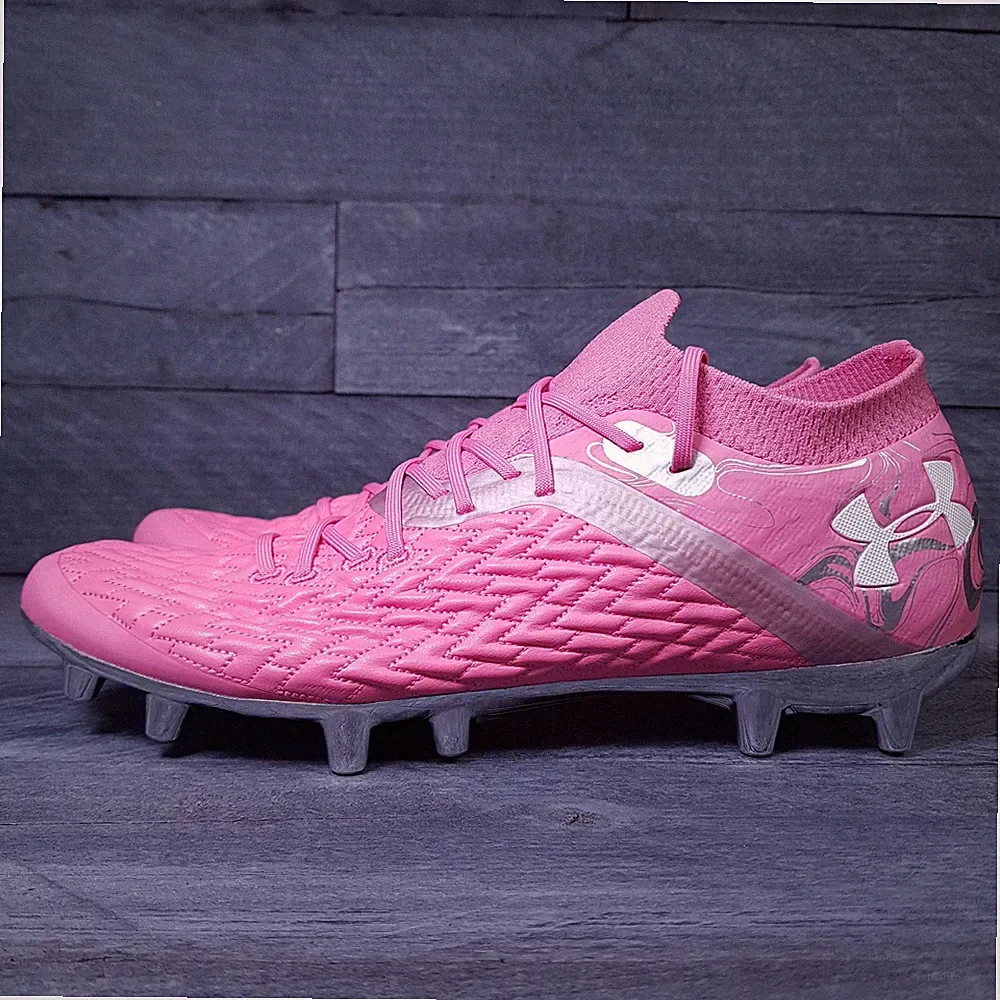 UNDER ARMOUR Clone Magnetico Pro FG Soccer Cleats Mens 8.5 Pink Chrome