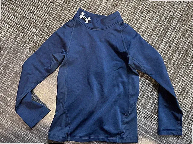 Under Armour Cold Gear Top Youth Size XS Blue Fitted Girls