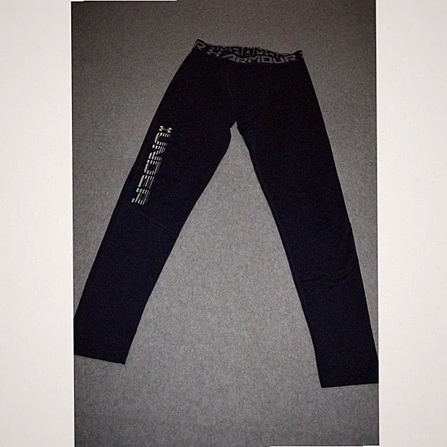 Under Armour ColdGear Boys Pants Youth Medium Navy Blue Compression Tights