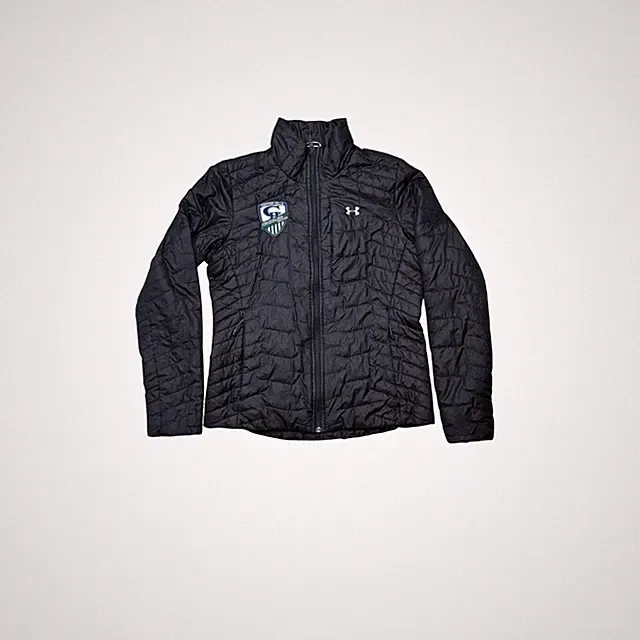 Under Armour ColdGear Grizzles Soccer Puffer Jacket Black Womens Small SM
