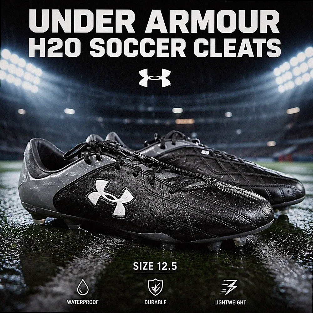 Under Armour H20 Screw in soccer Cleats-12.5 US E U 47