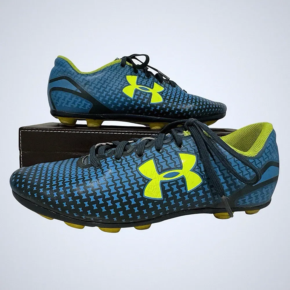 Under Armour Junior Speed Force HG JR Soccer Cleats Electric Blue - Size 3Y