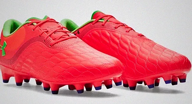 Under Armour Magnetico Pro 3 FG Women Soccer Cleat Sz 6 Red/Green 3027497-600 UA