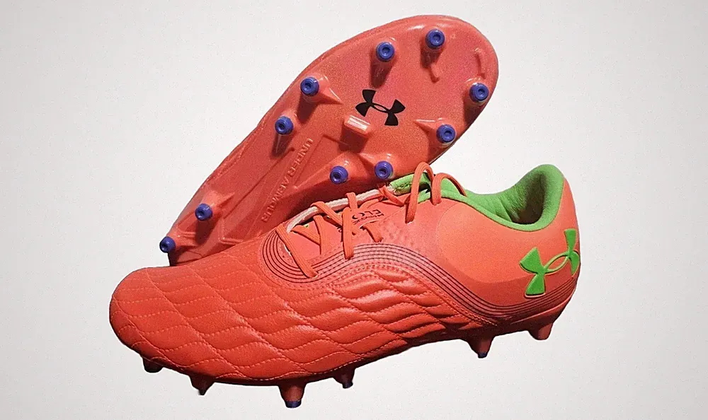 Under Armour Magnetico Pro 3 FG Women Soccer Cleats Size 9 Red/Green 3027497-600