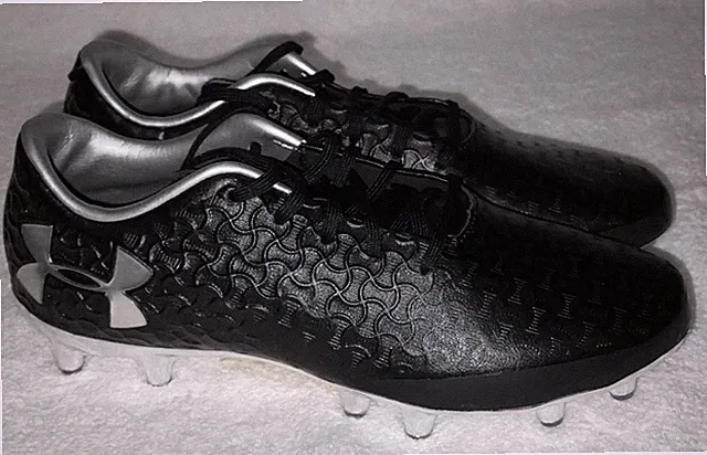 UNDER ARMOUR Magnetico Pro FG Black Silver Soccer Cleats NEW Boys Girls Mens 5.5