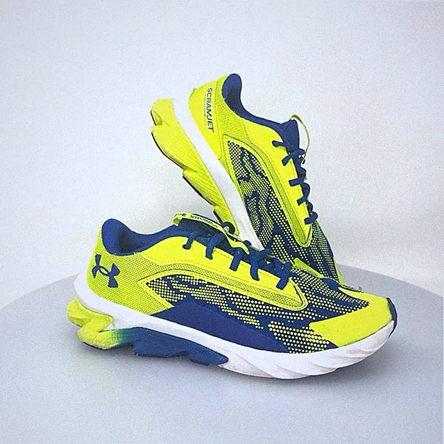 Under Armour Scramjet Hypersonic Shoes Kids 7Y Yellow Sneaker 3024208-300 Used